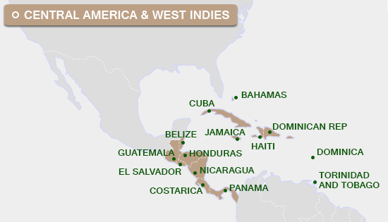 CENTRAL AMERICA & WEST INDIES
